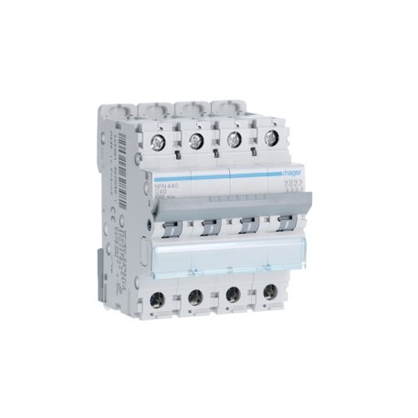 Disj.4P 6-10kA C-40A 4m - DISJONCTEURS MULTI.  HAGER NFN440