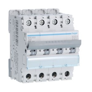 Disj.4P 6-10kA C-50A 4m - DISJONCTEURS MULTI.  HAGER NFN450