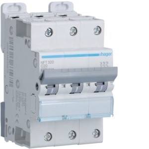 Disj.3P 6-10kA C-20A 3m - DISJONCTEURS MULTI.  HAGER NFT320