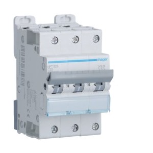 Disj.3P 6-10kA C-25A 3m - DISJONCTEURS MULTI.  HAGER NFT325