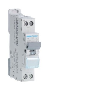 Disj.1P+N 6-10kA C-25A 1m - DISJONCTEURS PH+N  HAGER NFT725