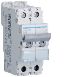 Disj.2P 6-10kA D-0.5A 2m - DISJONCTEURS MULTI. HAGER NGN200