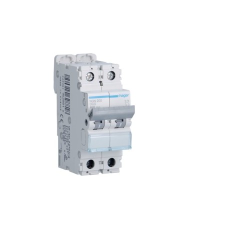 Disj.2P 6-10kA D-0.5A 2m - DISJONCTEURS MULTI.  HAGER NGN200