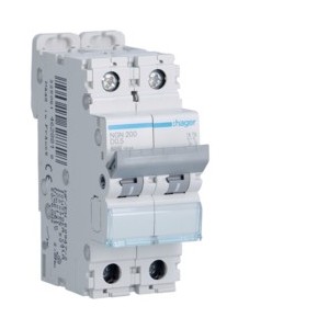 Disj.2P 6-10kA D-0.5A 2m - DISJONCTEURS MULTI.  HAGER NGN200