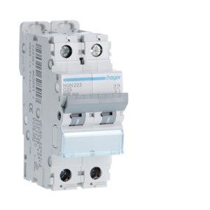 Disj.2P 6-10kA D-25A 2m - DISJONCTEURS MULTI.  HAGER NGN225