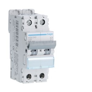 Disj.2P 6-10kA D-40A 2m - DISJONCTEURS MULTI.  HAGER NGN240