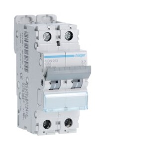 Disj.2P 6-10kA D-63A 2m - DISJONCTEURS MULTI.  HAGER NGN263