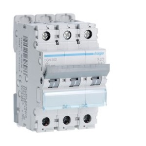 Disj.3P 6-10kA D-2A 3m - DISJONCTEURS MULTI.  HAGER NGN302