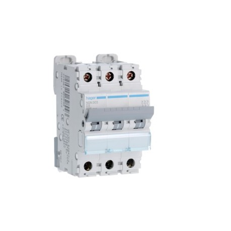 Disj.3P 6-10kA D-3A 3m - DISJONCTEURS MULTI.  HAGER NGN303