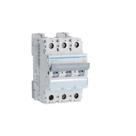 Disj.3P 6-10kA D-4A 3m - DISJONCTEURS MULTI.  HAGER NGN304