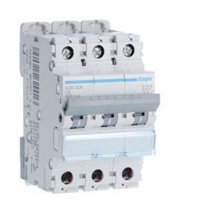 Disj.3P 6-10kA D-6A 3m - DISJONCTEURS MULTI.  HAGER NGN306