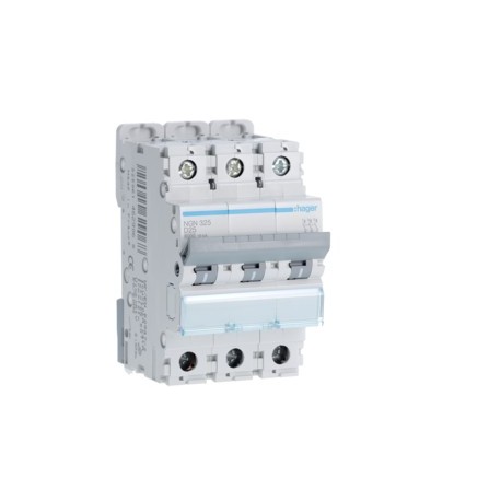Disj.3P 6-10kA D-25A 3m - DISJONCTEURS MULTI.  HAGER NGN325