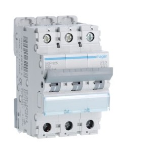Disj.3P 6-10kA D-25A 3m - DISJONCTEURS MULTI.  HAGER NGN325