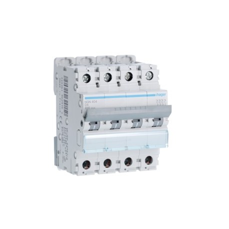 Disj.4P 6-10kA D-4A 4m - DISJONCTEURS MULTI.  HAGER NGN404