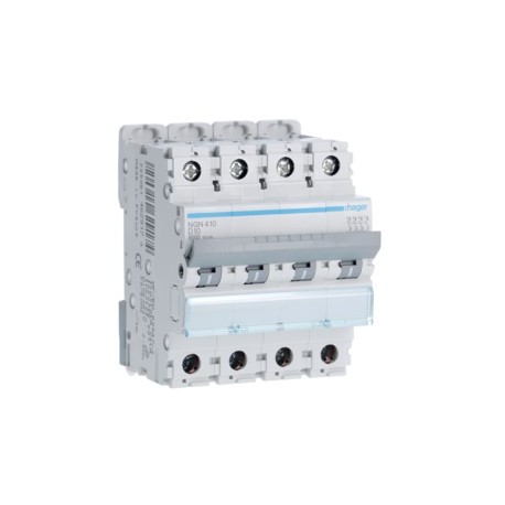 Disj.4P 6-10kA D-10A 4m - DISJONCTEURS MULTI.  HAGER NGN410