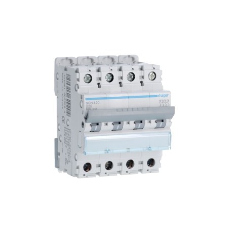 Disj.4P 6-10kA D-20A 4m - DISJONCTEURS MULTI.  HAGER NGN420