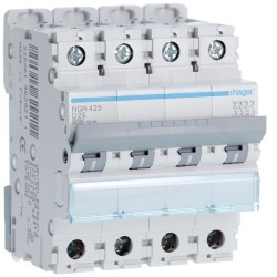 Disj.4P 6-10kA D-25A 4m - DISJONCTEURS MULTI. HAGER NGN425
