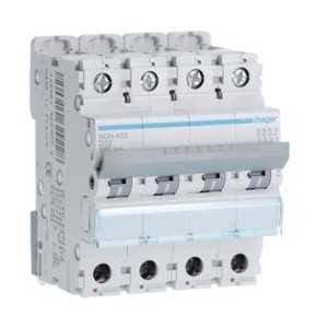 Disj.4P 6-10kA D-32A 4m - DISJONCTEURS MULTI.  HAGER NGN432