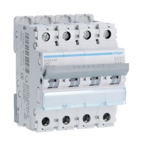 Disj.4P 6-10kA D-40A 4m - DISJONCTEURS MULTI.  HAGER NGN440