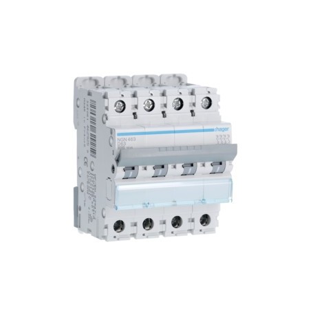 Disj.4P 6-10kA D-63A 4m - DISJONCTEURS MULTI.  HAGER NGN463