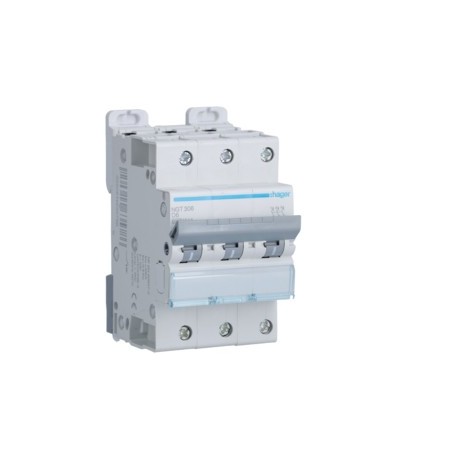 Disj.3P 6-10kA D-6A 3m - DISJONCTEURS MULTI.  HAGER NGT306