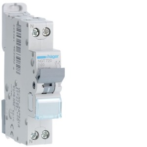 Disj.1P+N 6-10kA D-20A 1m - DISJONCTEURS PH+N  HAGER NGT720