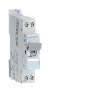 Disj.1P+N 6-10kA D-32A 1m - DISJONCTEURS PH+N  HAGER NGT732