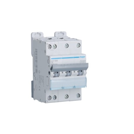 Disj.3P+N 6-10kA D-6A 3m - DISJONCTEURS MULTI.  HAGER NGT806