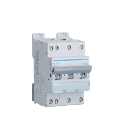 Disj.3P+N 6-10kA D-20A 3m - DISJONCTEURS MULTI.  HAGER NGT820