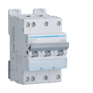 Disj.3P+N 6-10kA D-40A 3m - DISJONCTEURS MULTI.  HAGER NGT840