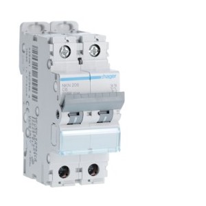 Disj.2P 10-15kA C-6A 2m - DISJONCTEURS MULTI.  HAGER NKN206