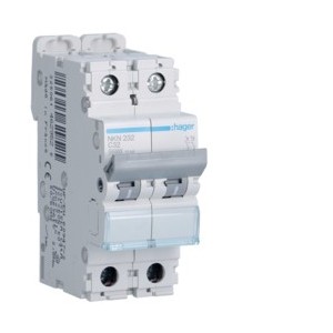 Disj.2P 10-15kA C-32A 2m - DISJONCTEURS MULTI.  HAGER NKN232