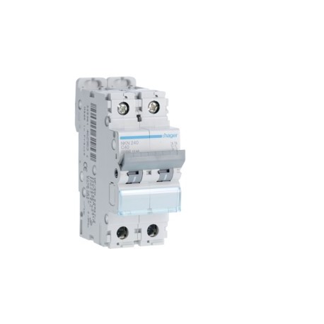 Disj.2P 10-15kA C-40A 2m - DISJONCTEURS MULTI.  HAGER NKN240
