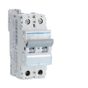 Disj.2P 10-15kA C-50A 2m - DISJONCTEURS MULTI.  HAGER NKN250