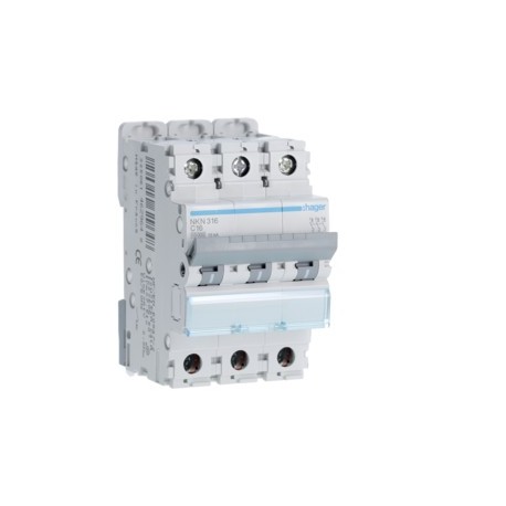 Disj.3P 10-15kA C-16A 3m - DISJONCTEURS MULTI.  HAGER NKN316