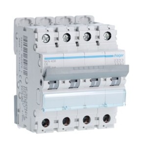 Disj.4P 10-15kA C-6A 4m - DISJONCTEURS MULTI.  HAGER NKN406