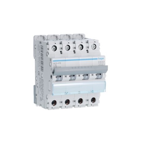 Disj.4P 10-15kA C-16A 4m - DISJONCTEURS MULTI.  HAGER NKN416