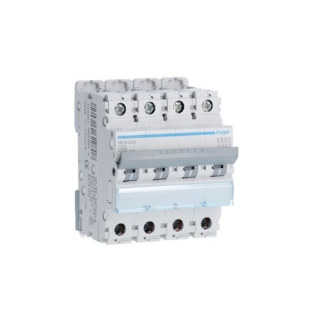 Disj.4P 10-15kA C-20A 4m - DISJONCTEURS MULTI.  HAGER NKN420