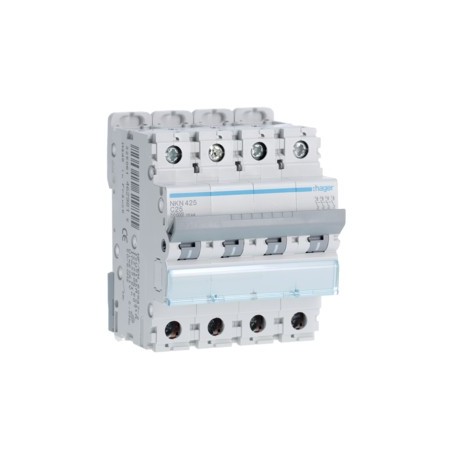 Disj.4P 10-15kA C-25A 4m - DISJONCTEURS MULTI.  HAGER NKN425