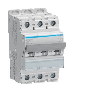 Disj.3P 20kA B-40A 3m - DISJONCTEURS MULTI.  HAGER NQN340