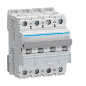 Disj.4P 25kA B-20A 4m - DISJONCTEURS MULTI.  HAGER NQN420