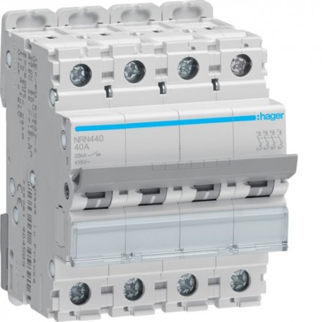 Disj.4P 20kA C-40A 4m - DISJONCTEURS MULTI.  HAGER NRN440