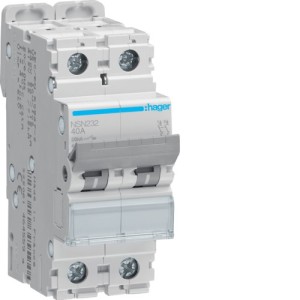 Disj.2P 20kA  D-32A 2m - DISJONCTEURS MULTI.  HAGER NSN232