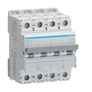 Disj.4P 20kA  D-40A 4m - DISJONCTEURS MULTI.  HAGER NSN440