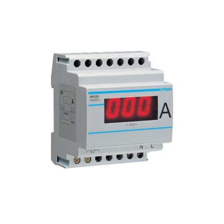 Ampéremètre digital direct 20A - COMMANDE SIGNAL HAGER SM020