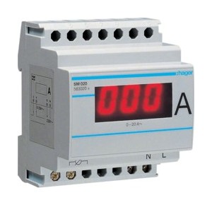 Ampéremètre digital direct 20A - COMMANDE SIGNAL  HAGER SM020