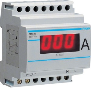 Ampéremètre digital direct 20A - COMMANDE SIGNAL  HAGER SM020