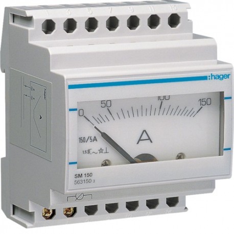 Ampérem. analog indirect 150A - COMMANDE SIGNAL  HAGER SM150