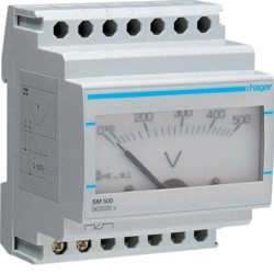 Voltmètre analogique 500V - COMMANDE SIGNAL HAGER SM500