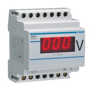 Voltmètre digital 500V - COMMANDE SIGNAL  HAGER SM501
